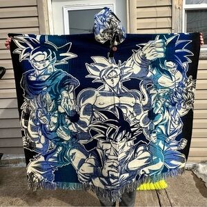 Anime Dragon Ball Z Goku Adult Unisex Warm Fall/Winter Mexican Style Poncho